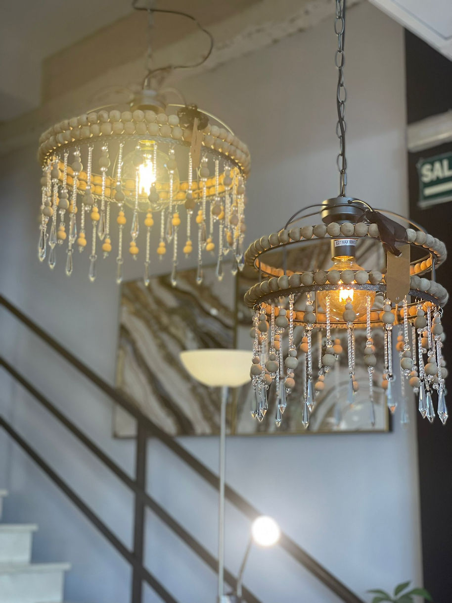 Lámpara en el showroom de Dama Divano